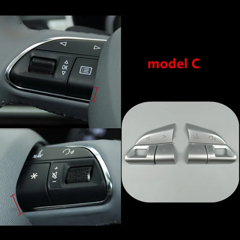Хром ABS руль кнопки декоративный чехол с блестками Накладка для Audi A3 8V A4 B8 B9 Q3 Q5 A1 A5 A6 A7 автомобильные аксессуары
