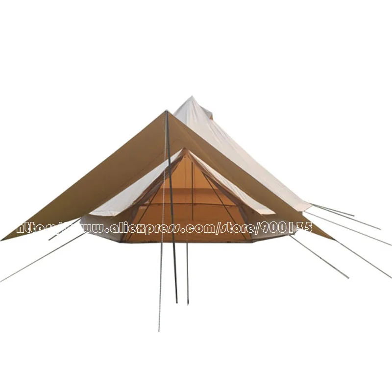 Диаметр 4 м Водонепроницаемый хлопковое полотно Белл палатка открытый Сибли Glamping