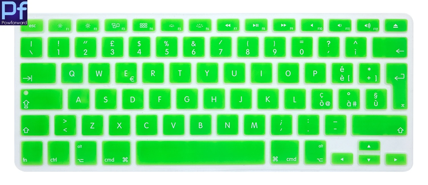 100 шт. силиконовый итальянский чехол для клавиатуры с буквенным принтом Macbook Air Pro