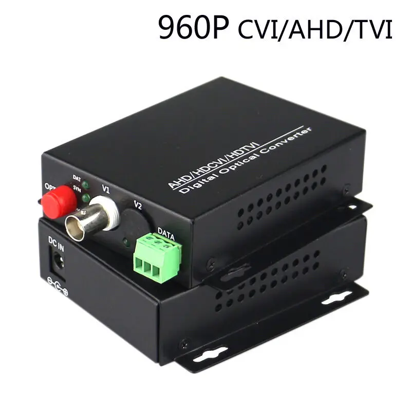 Для 720 P 960 HD CCTV CVI TVI AHD 1CH видео данных Волоконно Оптические медиаконвертеры|Кабели