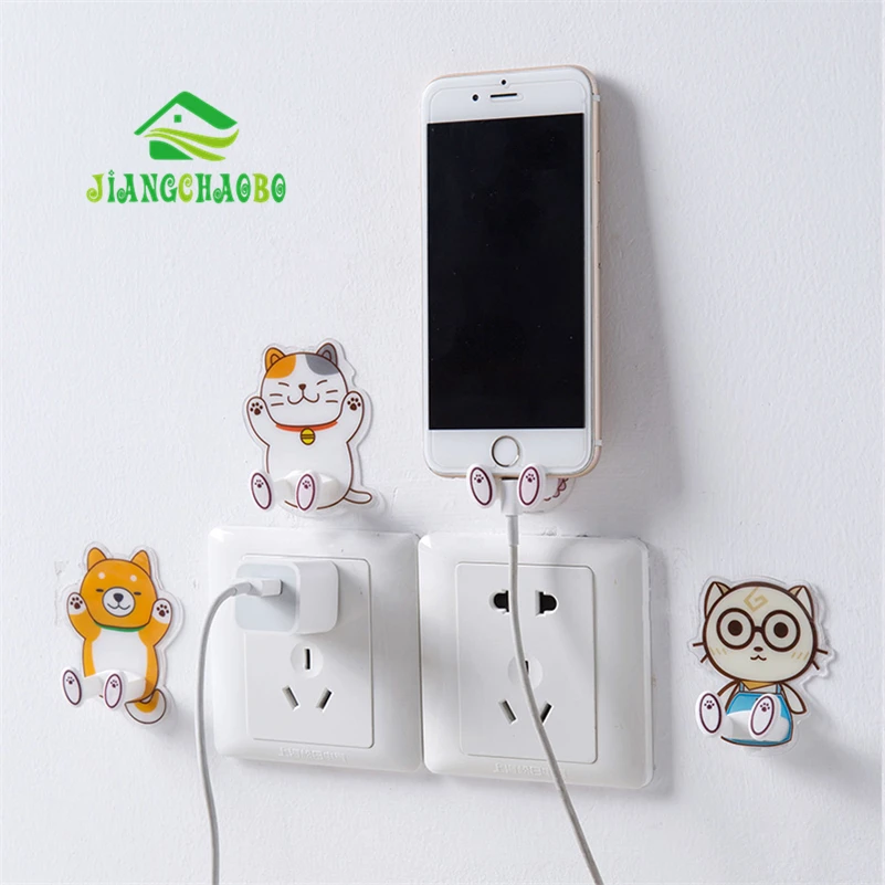 JiangChaoBo мультфильм вискоза розетка крюк подвесной разъем питания паста стент пластиковые стены сильный анти-палка крюк