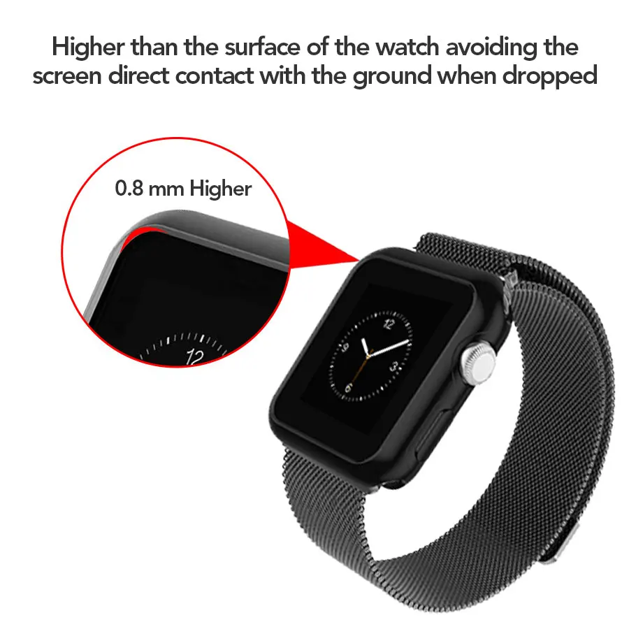 Металлический ремешок для часов Apple Watch силиконовый бампер 38 мм 42 40 44 | Наручные