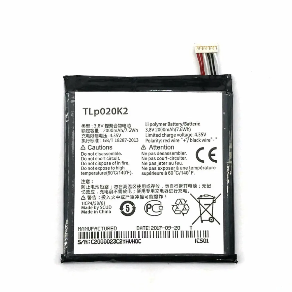 Аккумулятор TLp020K2 3 8 в 2000 мАч для Alcatel One Touch 6039H 6039Y 6039K Idol 4 7 дюйма TLp020Kj фотография +