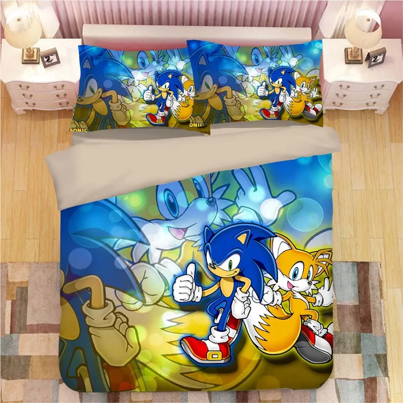 Sonic The Hed Комплект постельного белья Super Mario Bros пододеяльники наволочки, домашний текстиль постельное белье Комплект постельного белья s постельное белье - Цвет: 27