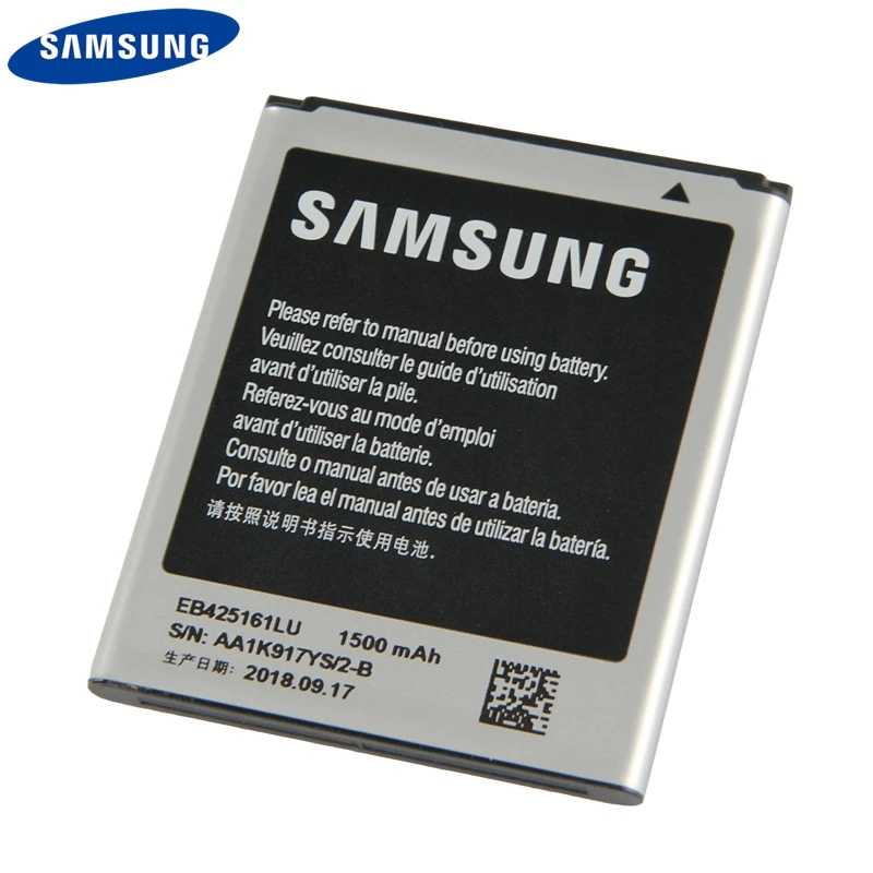 Оригинальная Замена телефон Батарея EB425161LU для samsung i8190 I739 i759 I669 I8160 S7582 J1mini Перезаряжаемые Батарея 1500 мА-ч