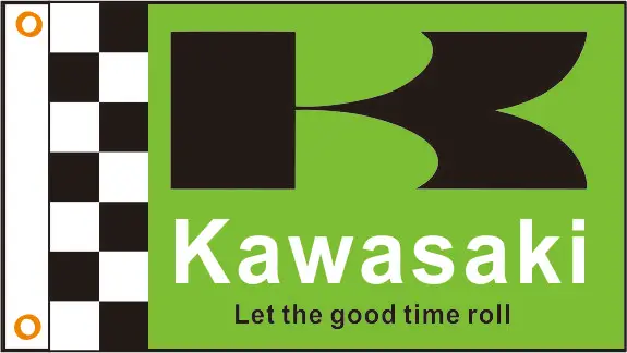Флаг мотоцикла Kawasaki Banner 3 фута x 5 футов 100% полиэстер 01|Флаги баннеры и аксессуары| |