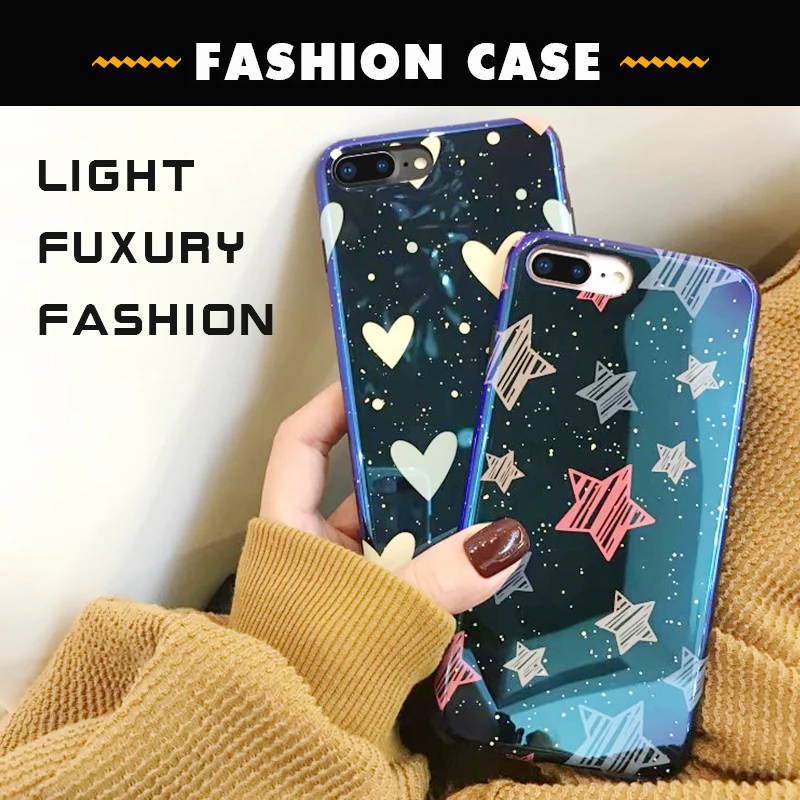 Yikola Мягкие TPU силиконовый чехол для телефона iPhone 7 Чехол x blue light Apple 8 6 S плюс Основа