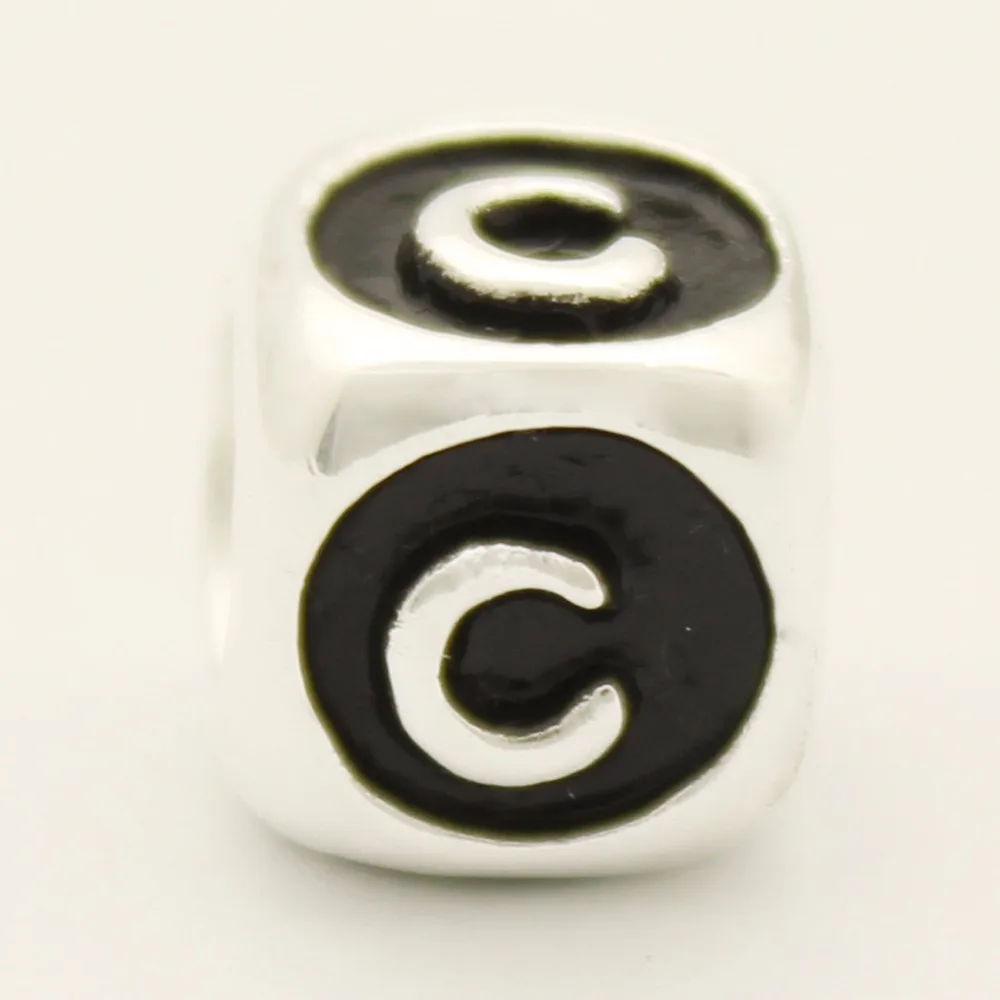 Слайд шарм 2018 в форме кости буквы браслет амулеты первоначальный B Шарм Алфавит