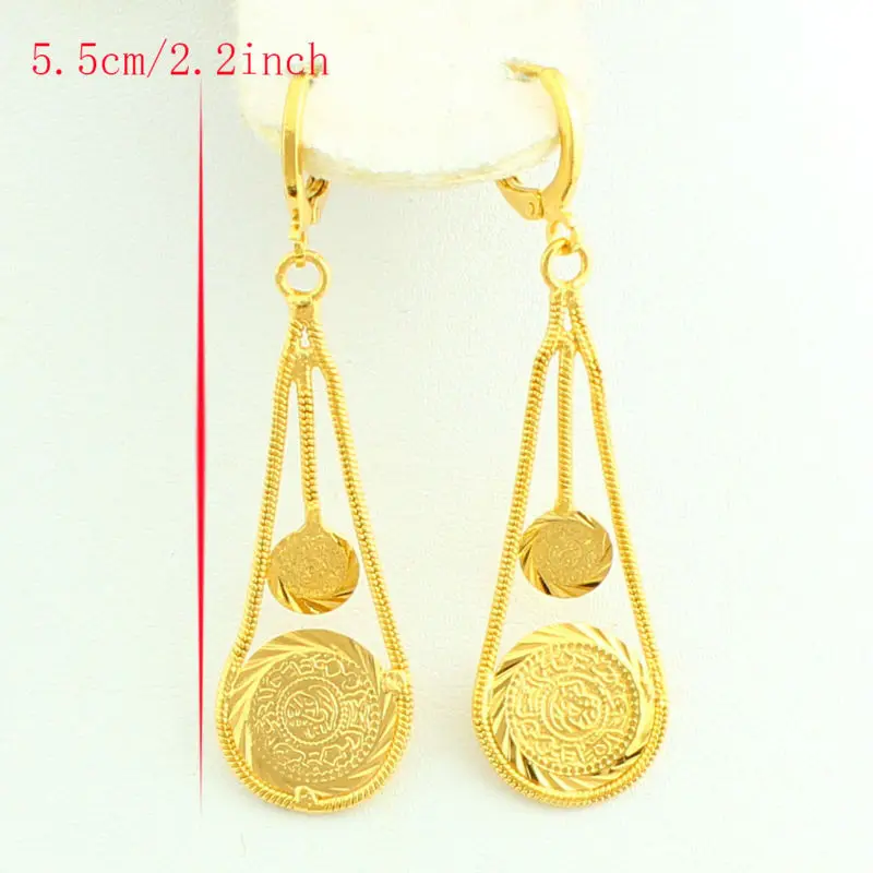 Adixyn новые серьги с монетами золотого цвета капли мусульманские исламские