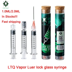 LTQ VAPOR glass syrince 1,0 мл2,0 мл для КБР стеклянный картридж Luer lock КБР аксессуары с чистым и безопасным корпусом VAPE бутылки