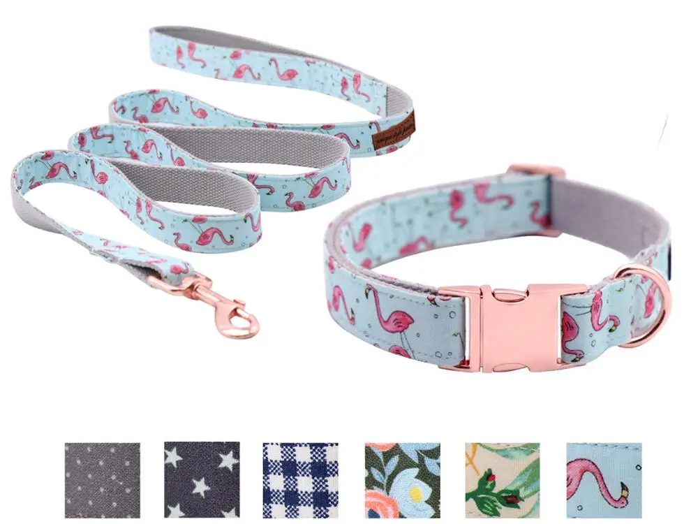 Уникальный Стиль собачьи лапы или кошачий ошейник розовый Фламинго с бантами для