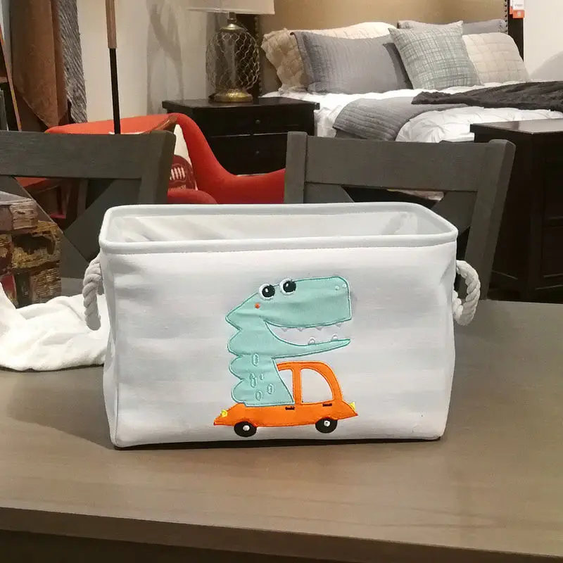 40X28X24cm мультяшный динозавр корзина для хранения игрушек ткань сумка одежды