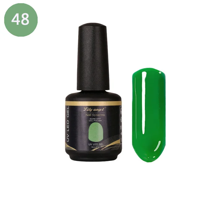 48 Lily Angel ногтей Гель-лак DIY Nail Art Блеск 15 мл гель Лаки Долгое УФ-светодиодный Soak Off светодиодный гель лак 32-62 - Цвет: 48
