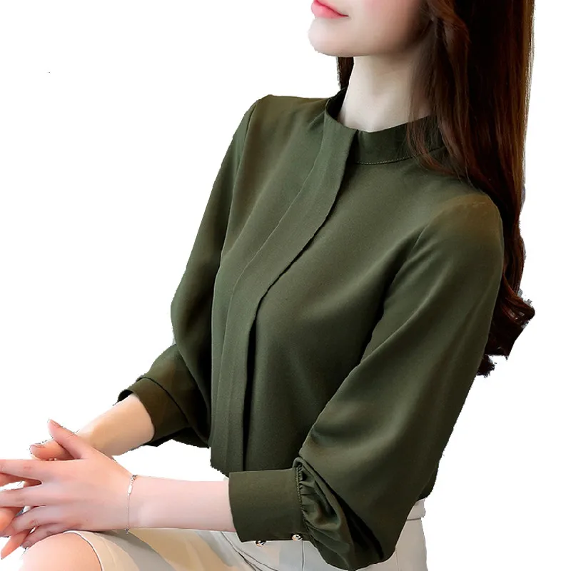 Блузка женская с длинным рукавом повседневная офисная 2019|Блузки| |