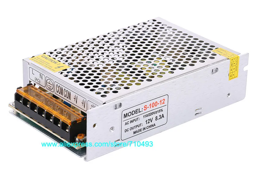 Высокое качество 12 V 8.3A 100W LED Импульсный источник питания AC 110/220V к DC led