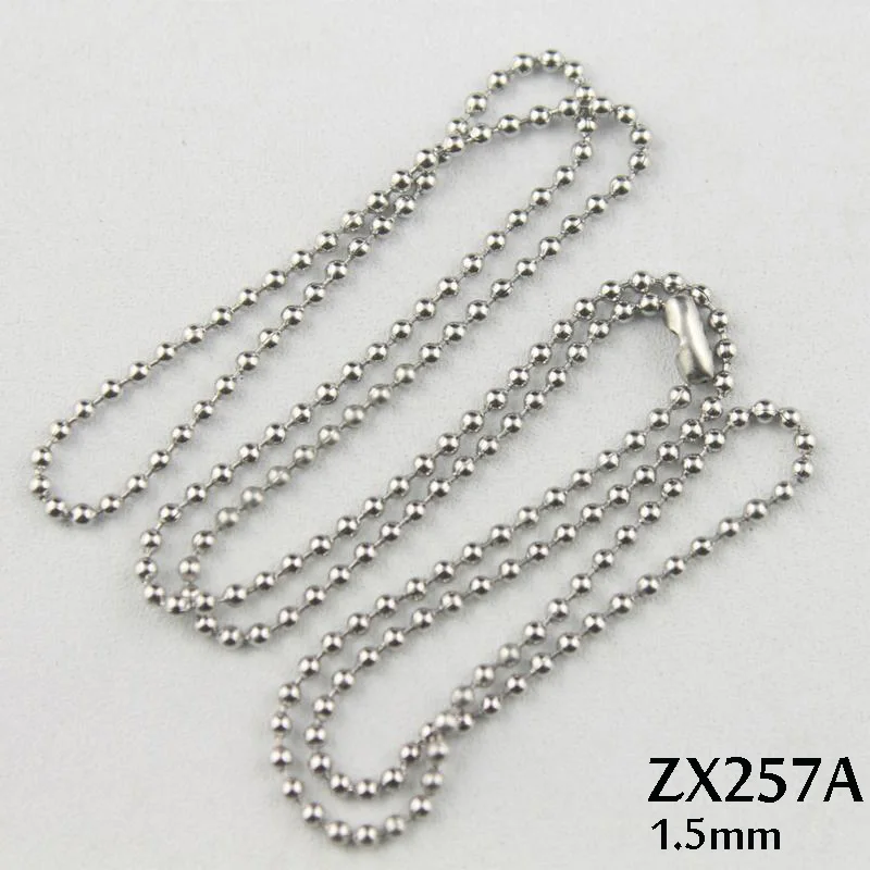 Цепочка Из Бисера 200 шт./лот 1 5 мм цепочка из нержавеющей стали с шариковой пряжкой