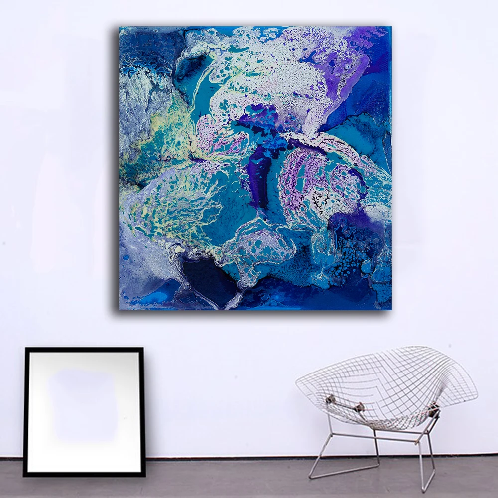 

Fashion Oil Painting Abstract Ultra Blue VI Paiting Home Decor On Canvas Modern Wall Art Canvas Print Poster Canvas Painting