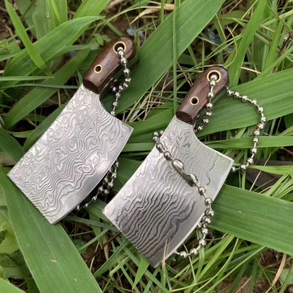 Мини нож из дамасской стали ножи для кемпинга самообороны тактический карманный