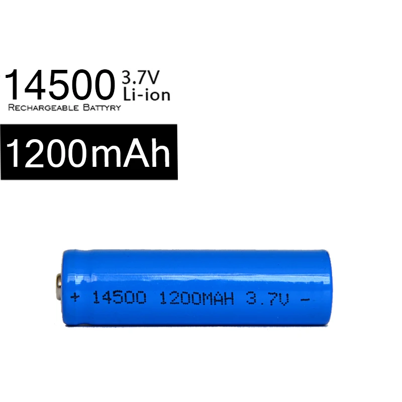 4 шт. нейтральная 3 7 v 14500 литиевая батарея 1200mah перезаряжаемая литий ионная