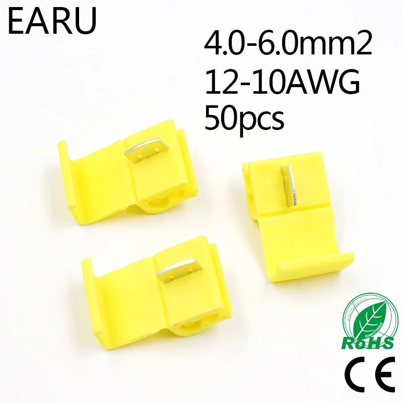 Шотландский соединитель для проводов 12 10AWG 2 5 4 0 мм2 50 шт.|t wire connectors|t type connectorterminal