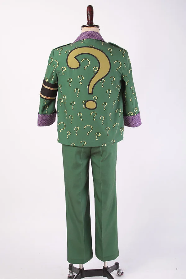 Костюм Бэтмена косплей Arkham City The Riddler Dr. Edward Nigma полный комплект униформы костюм