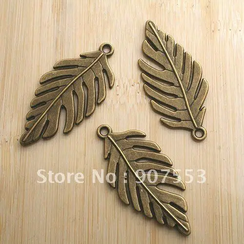 

8pcs antiqued bronze leaf design pendant charm G621