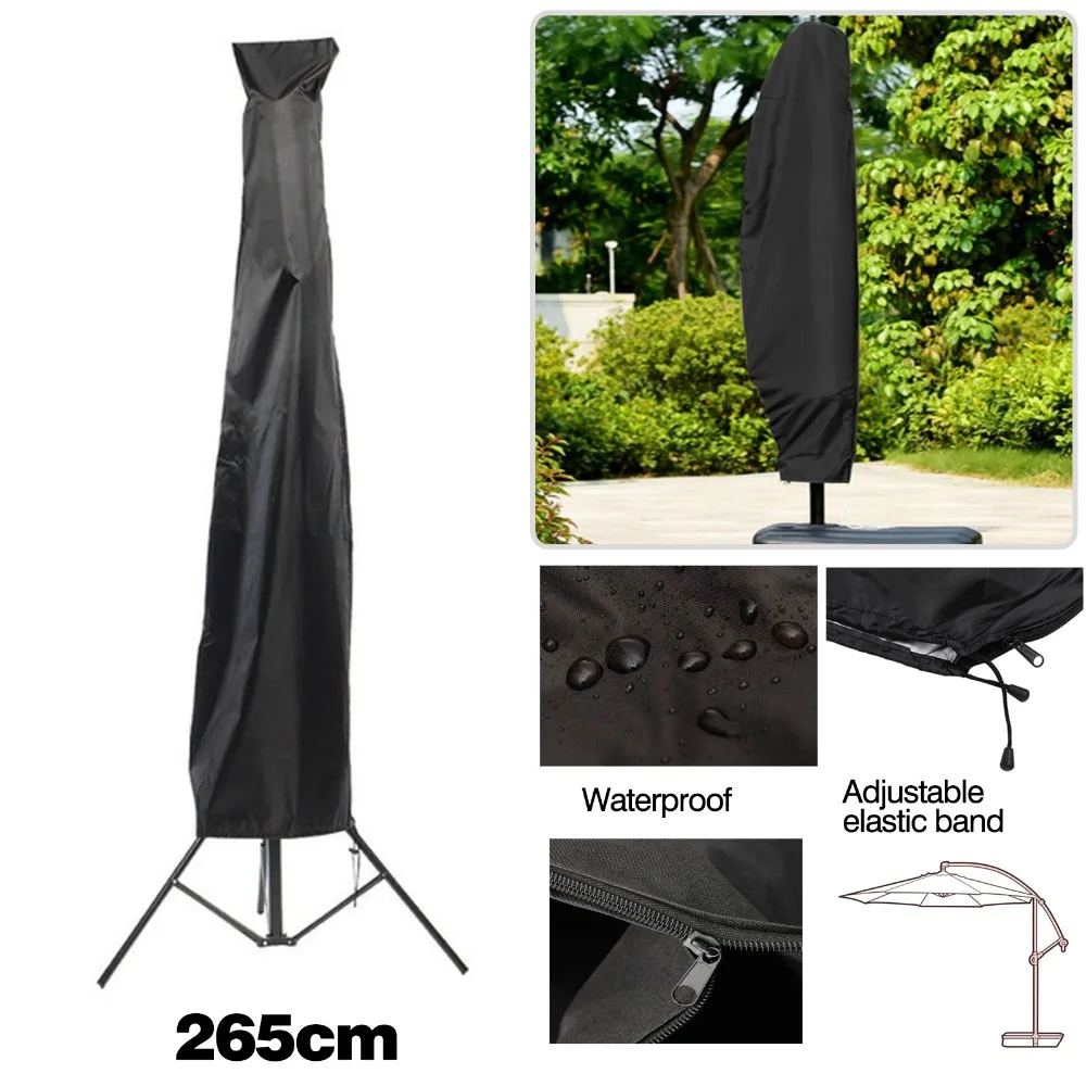265 см сад патио пляжный зонт зонтик крышка с Водонепроницаемый молния ткань