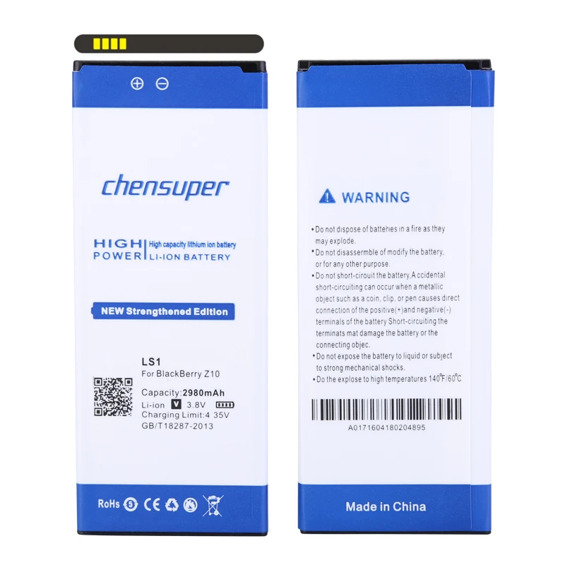 100% Оригинальная батарея chensuper 2980 мАч LS1 L S1 Z10 для Blackberry BB10 S1|mobile phone battery|battery forphone