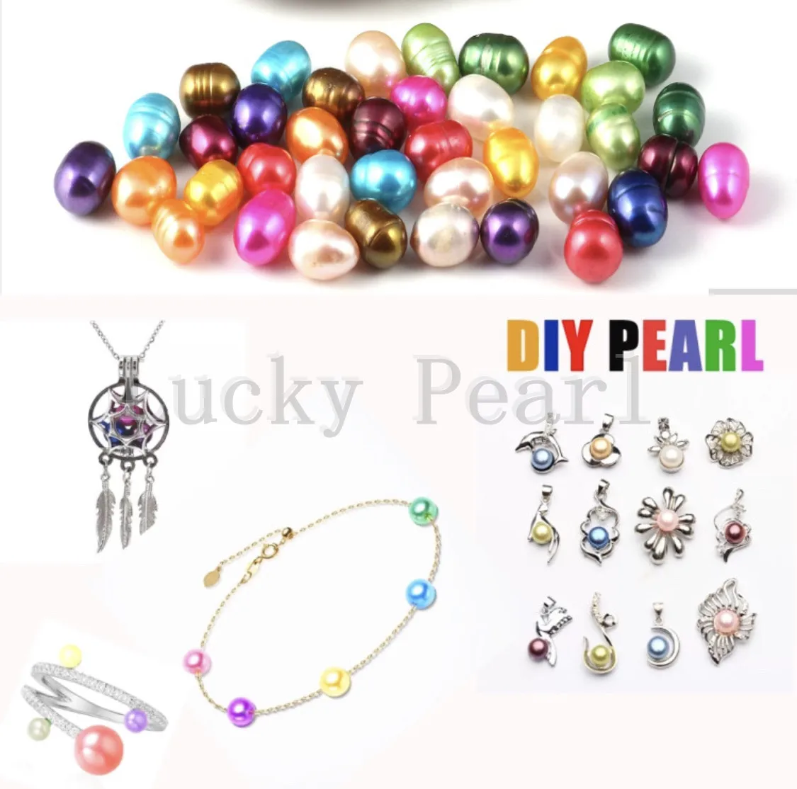 Lucky Pearl 2018 большой Рис 8 мм 10 50 шт. Очаровательная Akoya жемчуг Oyster культуры 6