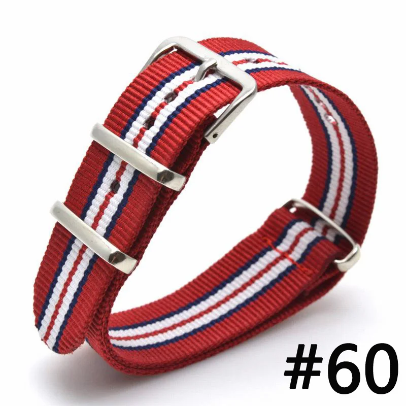 60 BUMVOR Code46-67,, 1 шт., 20 мм, ремешок для часов,, часы для мужчин, нейлоновый ремешок Nato, 20 мм, ремешок для часов, водонепроницаемый ремешок для часов - Цвет ремешка: 60