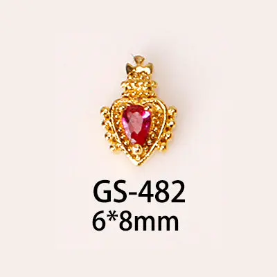 GS482 10pcs 5 шт./лот, роскошный дизайн ногтей, ювелирное изделие, Череп, циркон, дизайн ногтей, высокое качество, маникюрный магазин, вечерние, сплав, цепь, Хэллоуин, сделай сам, гвозди, фурнитура - Цвет: GS482 10pcs