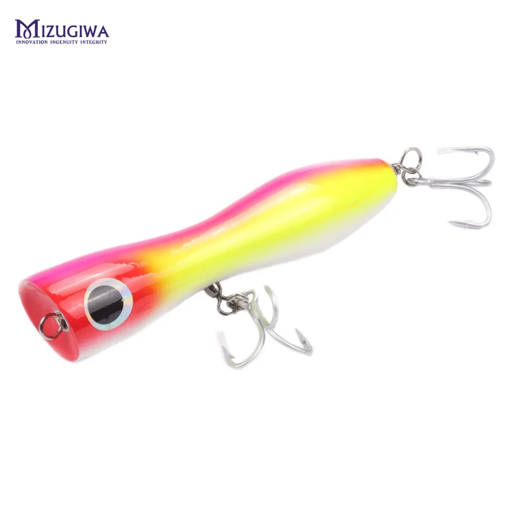 MIZUGIWA 5 шт. GT деревянный Поппер 7 &quotTopwater приманка ручной работы поверхности