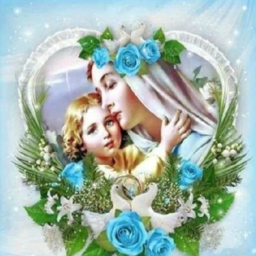 DIY Алмазная мозаика православной натуральная и ребенка вышивка значок картины