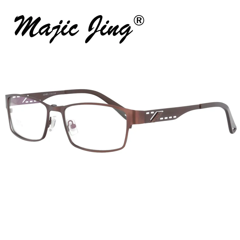 Мужские Полуободковые оптические очки Magic Jing металлические поляризационные с