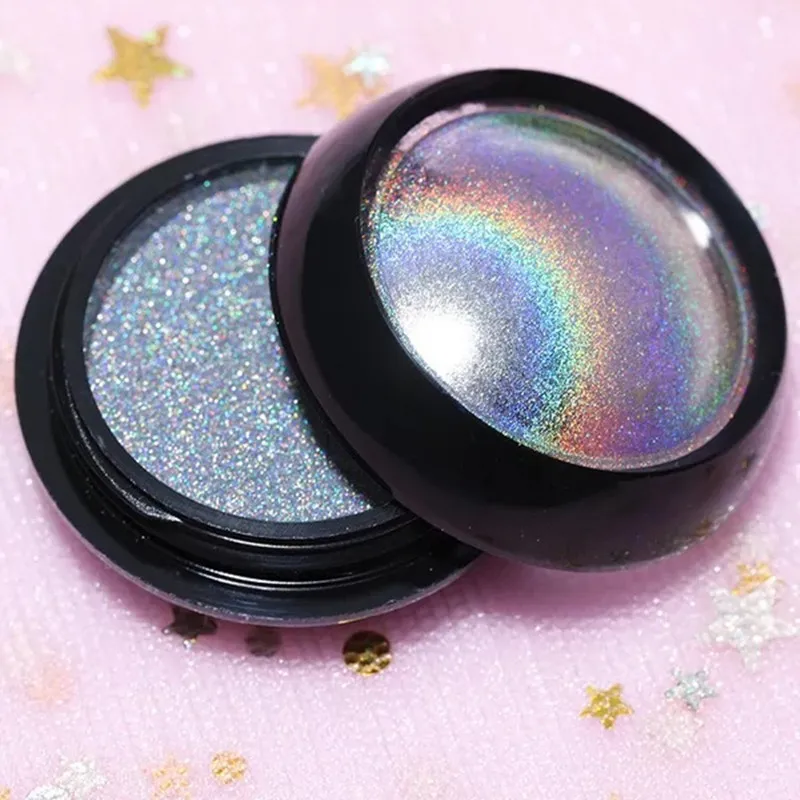 0.5g Holo Powder Новинка 0,5 г/кор. голографический блестящий для ногтей порошок хромовый пигмент волшебное зеркало лазерный порошок Пыль для маникюра украшения ногтей - Цвет: 0.5g Holo Powder