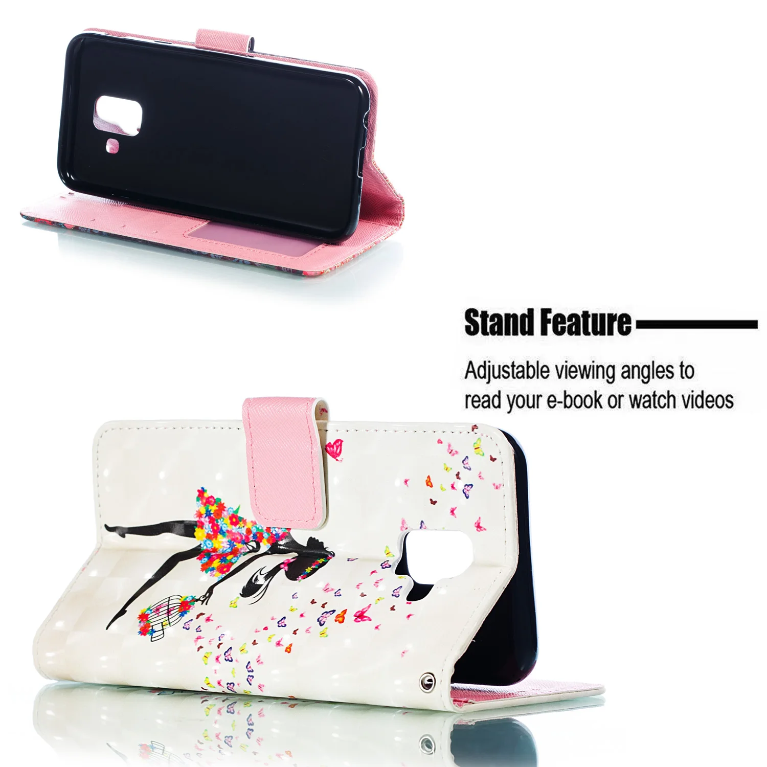 Luxury Magnetic Clasp Wallet Stand PU Leather Bag Cover Flip Phone Case 3D Pattern Animals For Samsung A6 A6Plus A7 J8 2018 |
