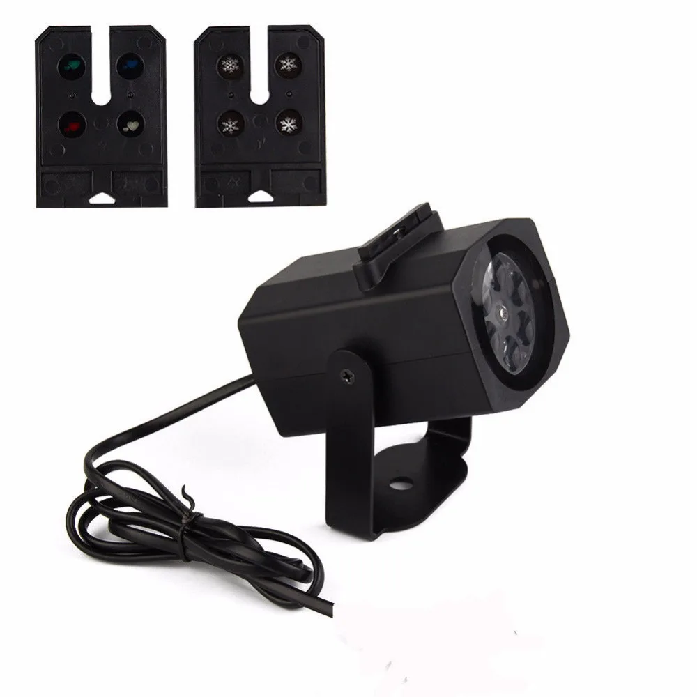 2 узор Снежинка в форме сердца фильм проектор свет Рождественские лазерный