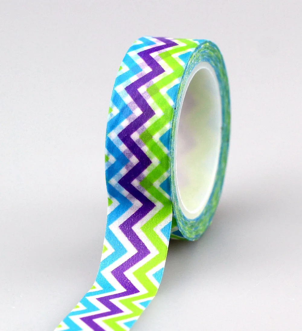 1x дизайн красочного шеврона/волны наклейка для скрапбукинга декоративная лента