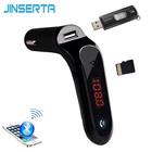 Автомобильный FM-модулятор JINSERTA, 4 в 1, Bluetooth, SD, USB, TF, ЖК-дисплей