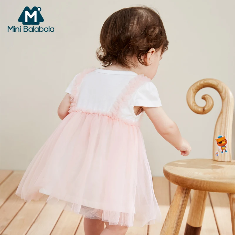 Хлопковое мини платье balabababy Новинка 2019 года летние тонкие платья с короткими