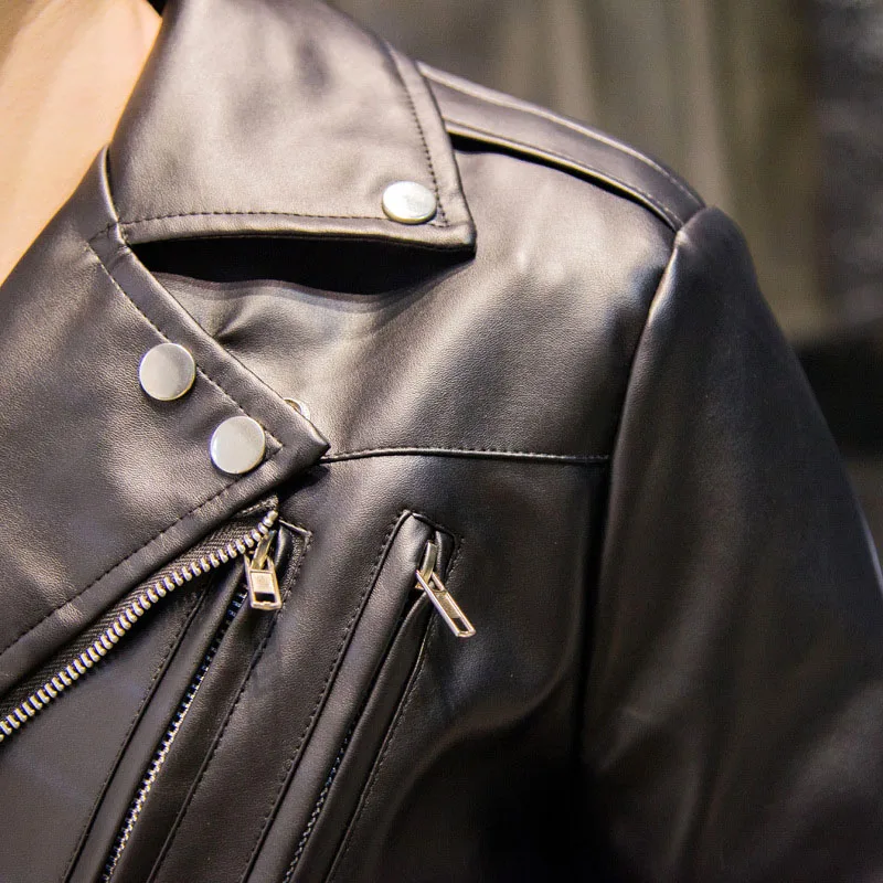 AOWOFS мужские кожаные куртки Классическая мотоциклетная куртка мужская