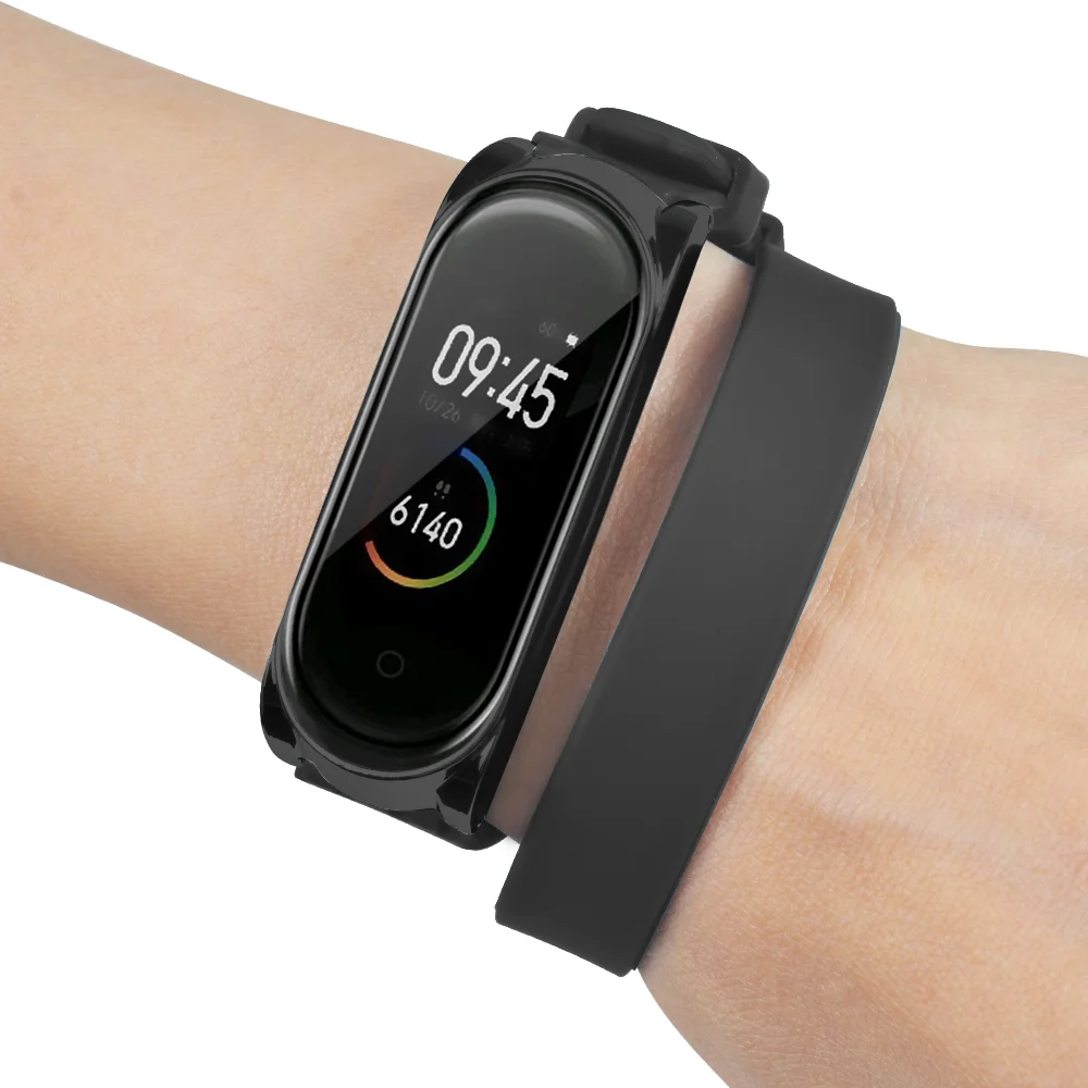 Силиконовый ремешок для Xiaomi Mi Band 4, длинный двойной ремешок для My Band 4, металлическая пряжка для смарт-аксессуаров My Band 3