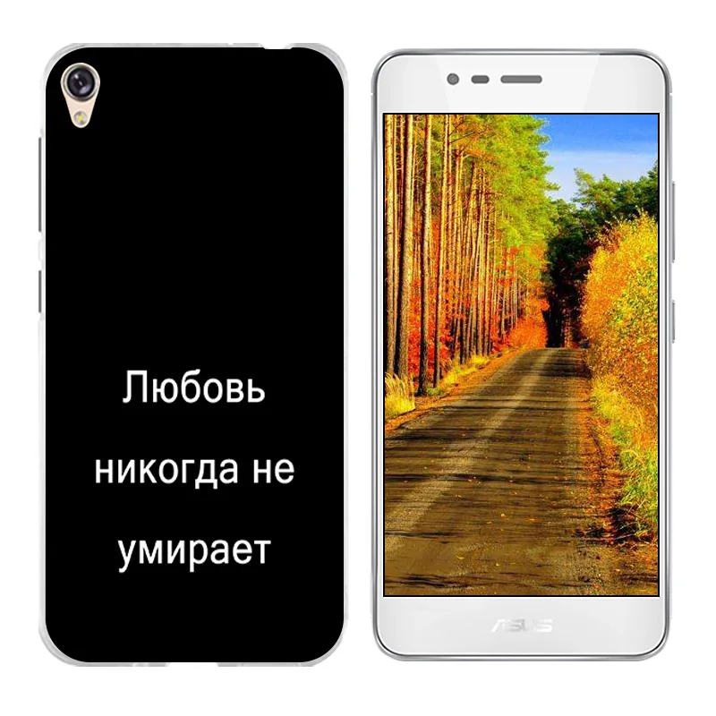 Чехлы для телефонов Asus Zenfone Live ZB501KL из мягкого ТПУ силикона с принтом на русском