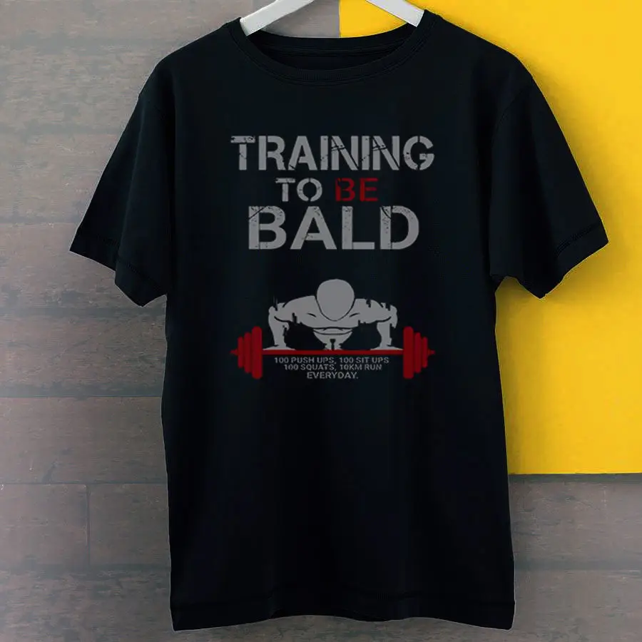 Новые черные футболки с аниме One Punch Man Saitama Training To Be Bald S 3XL бесплатная доставка
