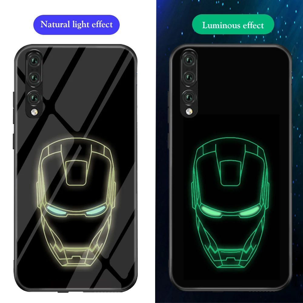 Patterned 1 Ciciber чехол для huawei P30 P20 mate 20 Pro Lite чехол для телефона s для Honor 10 Lite закаленное стекло чехол чудо-яд Железный человек танос - Цвет: Patterned 1