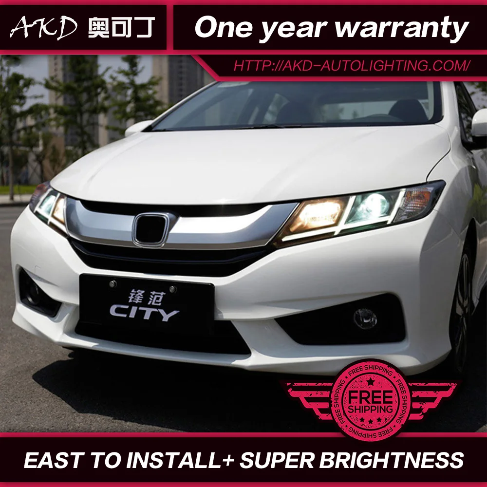 АКД автомобильный Стайлинг для Honda City фары 2014-2016 новый городской светодиодный