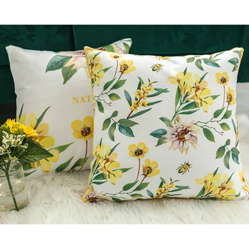 DUNXDECO Наволочка декоративная квадратная наволочка Свежий Простой блестящий