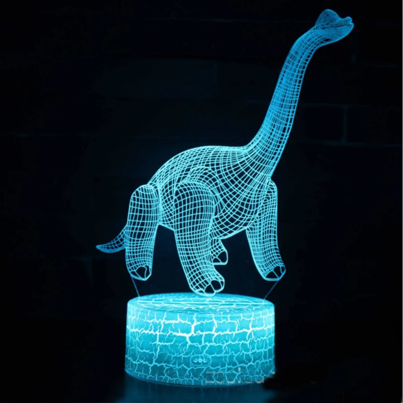 Динозавр тема mark 3D лампу игра светодиодный Ночной светильник 7 цветов изменить