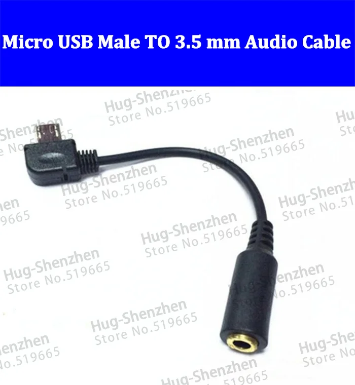 

wholesale Free Shipping Micro USB Male TO 3.5 mm Audio RCA jack Adapter for Oppo-----50pcs/lot