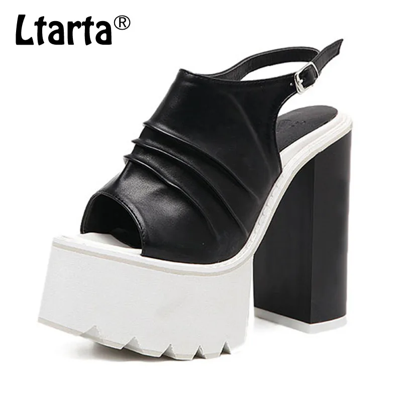 LTARTA/2019 г. Новые Летние Стильные босоножки на платформе с открытым носком высоком